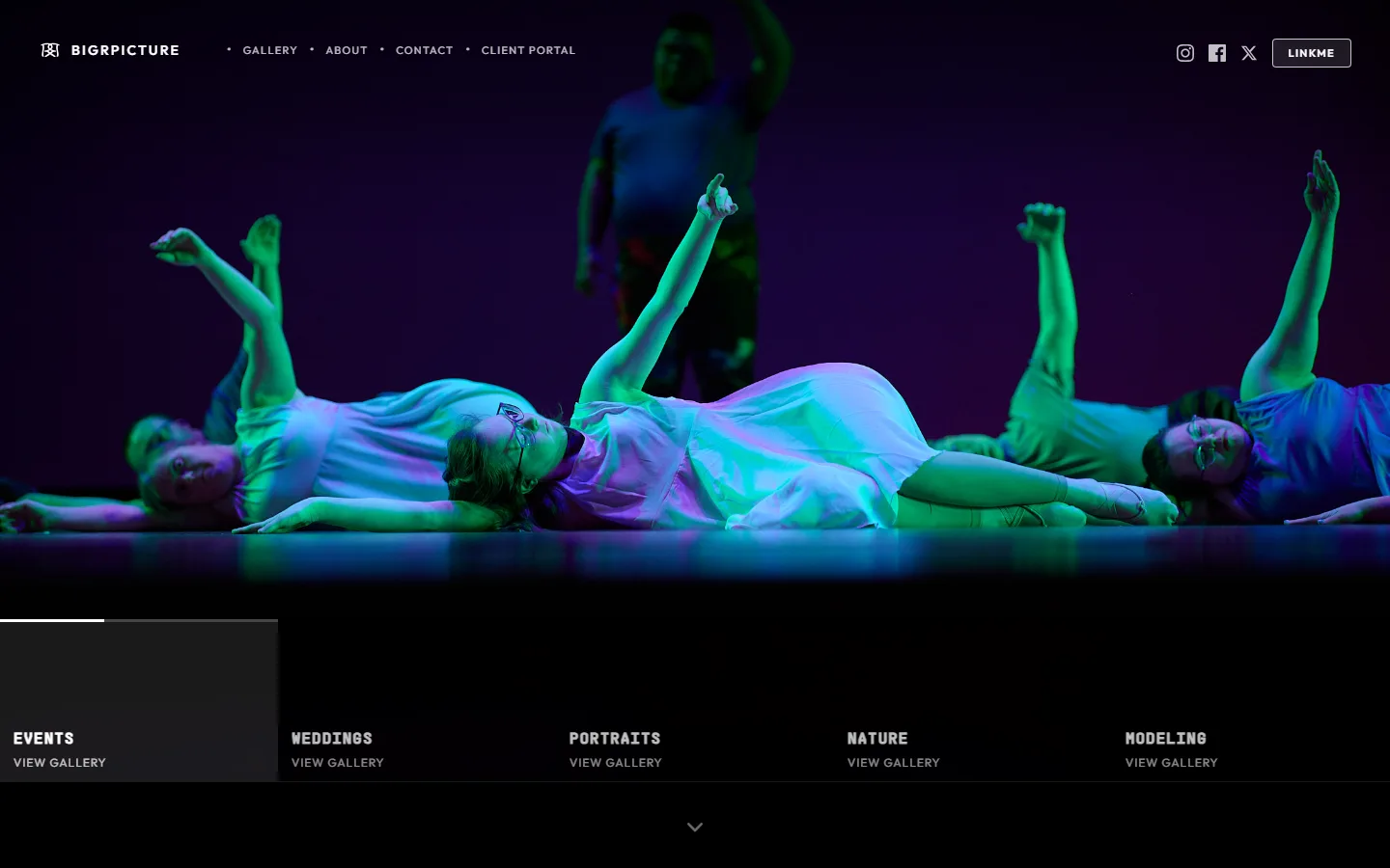 Screenshot of bigrpic.com — BIGRPICTURE photography site